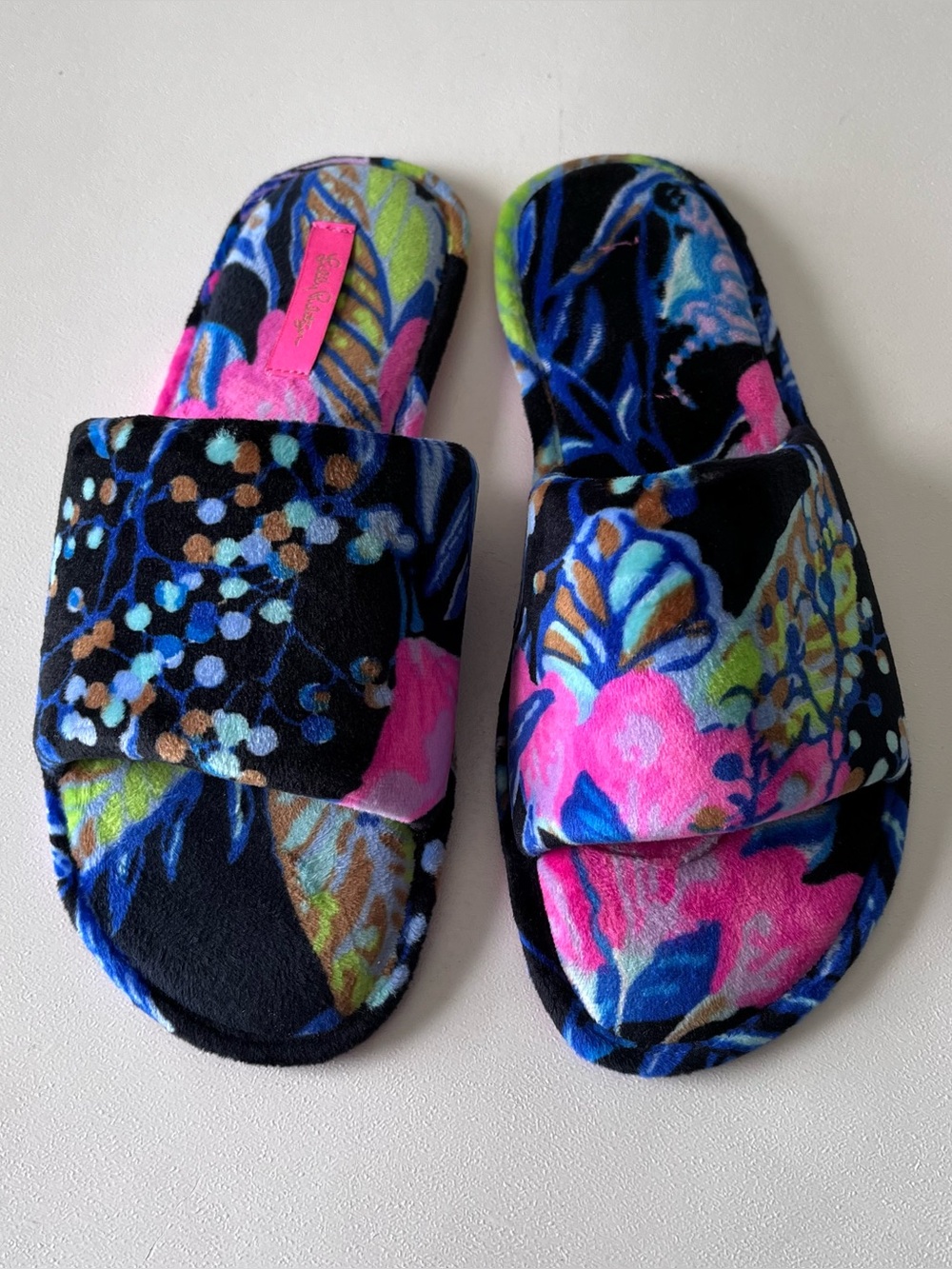 Lilly Pulitzer Floral Slide Slippers Size 7/8